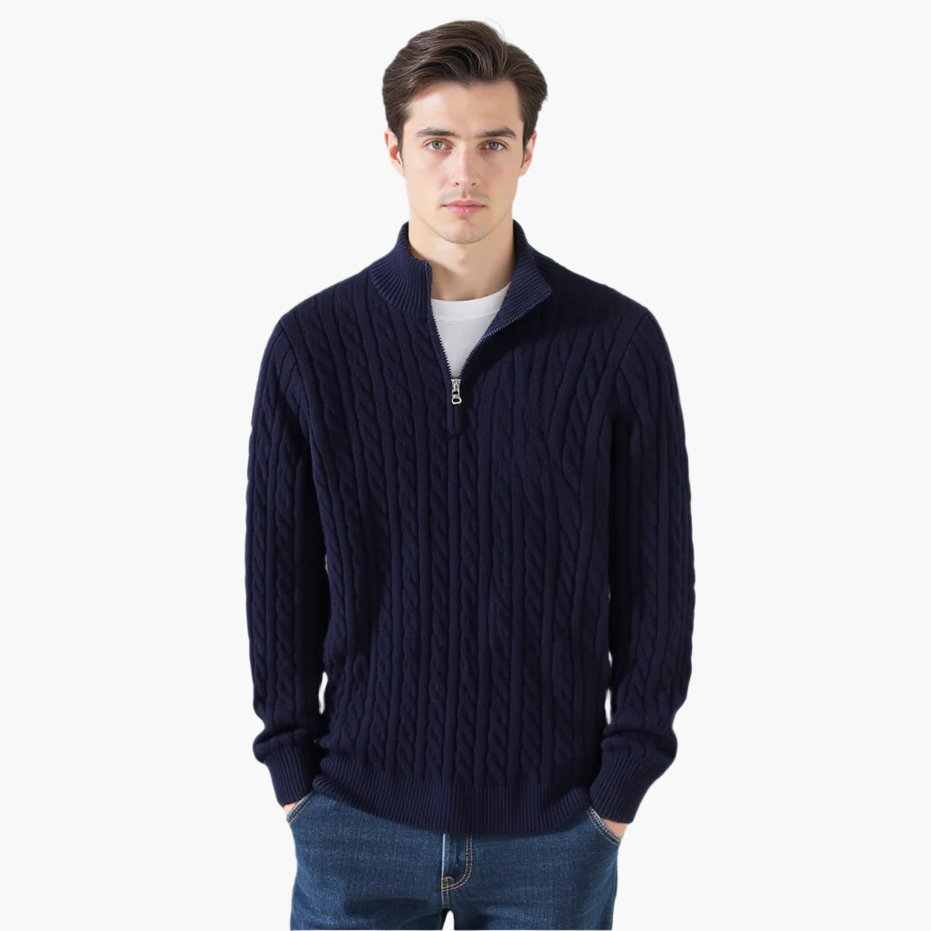 THE JAKE HALF ZIP SWEATER