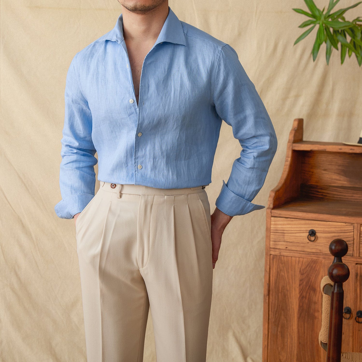 THE CALVIN LINEN SHIRT