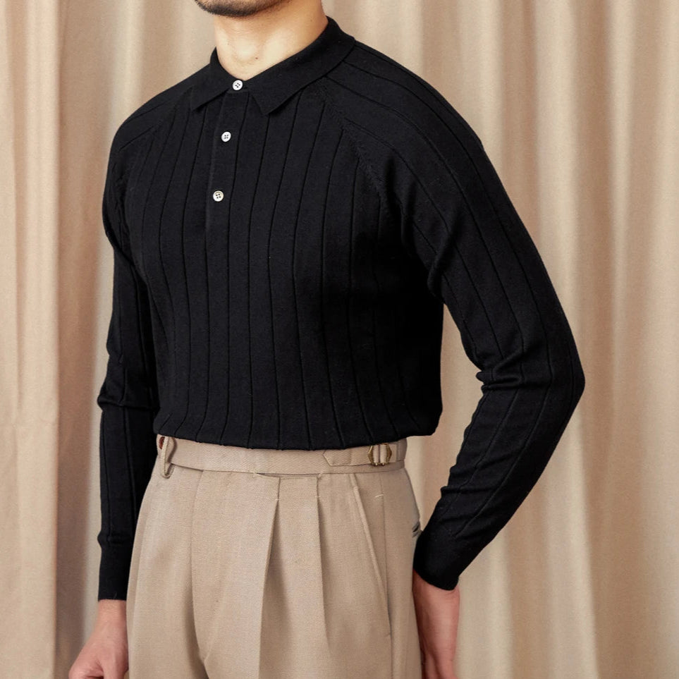 THE LAURENCE LONG SLEEVE POLO